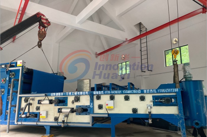 湖北市政污泥處理項目帶機安裝現(xiàn)場